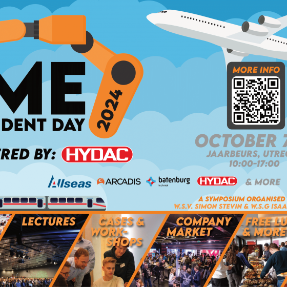 ME Student Day October the 7th, Jaarbeurs Utrecht 10:00-17:00 - Powered by HYDAC