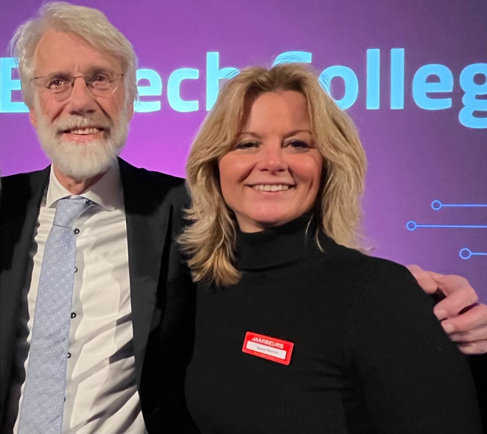 Audrey Wilschut van Jaarbeurs samen met Erik Scherder